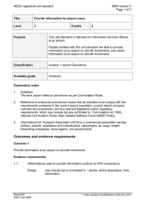 NZQA registered unit standard 8884 version 5  Page 1 of 3