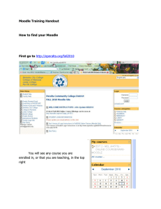 Moodle Training Handout  How to find your Moodle