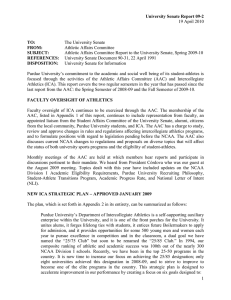 09-2 Athletic Affairs Committee 2010 Report