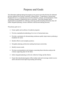 Purpose and Goals