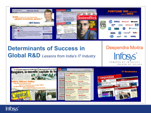 Determinants of Success in Global R D: Lessons from India's IT Industry
