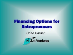 Financing Options for Entrepreneurs by Chad Barden
