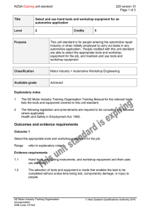 NZQA unit standard 228 version 10