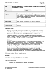 NZQA registered unit standard 5743 version 5  Page 1 of 4