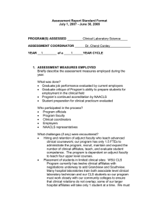 Assessment Report Standard Format July 1, 2007 - June 30, 2008