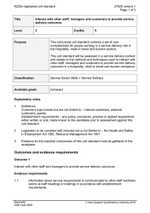 NZQA registered unit standard 27928 version 1  Page 1 of 3