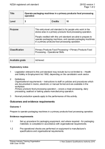 NZQA registered unit standard 29152 version 1  Page 1 of 2
