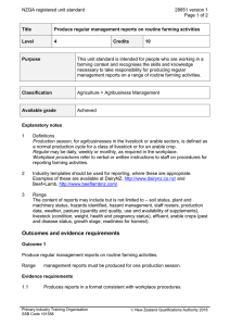 NZQA registered unit standard 28851 version 1  Page 1 of 2