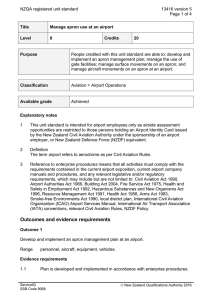 NZQA registered unit standard 13416 version 5  Page 1 of 4