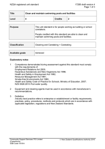 NZQA registered unit standard 17268 draft version 4  Page 1 of 3