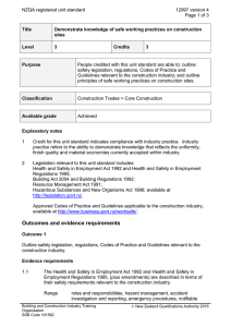 NZQA registered unit standard 12997 version 4  Page 1 of 3