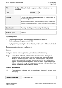 NZQA registered unit standard 1121 version 5  Page 1 of 2
