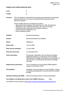 Inspect and certify electrical work