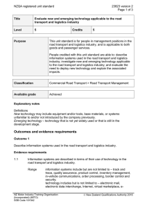 NZQA registered unit standard 23823 version 2  Page 1 of 3