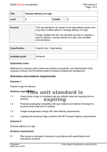 NZQA unit standard 1054 version 9