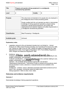 NZQA unit standard 18521 version 4