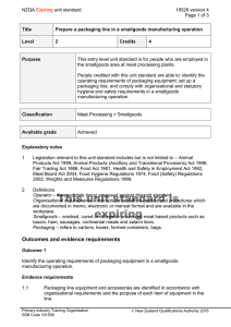 NZQA unit standard 18526 version 4