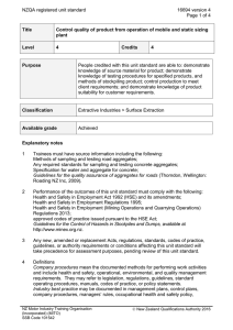 NZQA registered unit standard 16694 version 4  Page 1 of 4