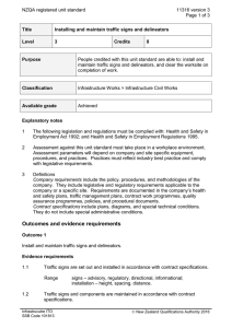 NZQA registered unit standard 11316 version 3  Page 1 of 3