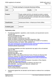NZQA registered unit standard 20485 draft version 3  Page 1 of 4