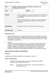 NZQA registered unit standard 26781 version 1  Page 1 of 3
