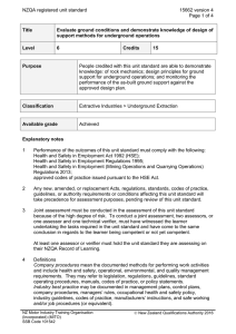 NZQA registered unit standard 15662 version 4  Page 1 of 4
