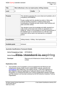 NZQA Australian standard 22458 version 2