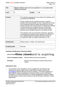 NZQA Australian standard 22501 version 2