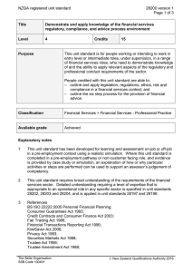 NZQA registered unit standard 28200 version 1  Page 1 of 3