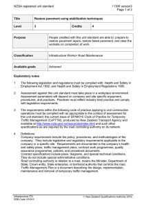 NZQA registered unit standard 11306 version3  Page 1 of 3