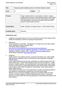NZQA registered unit standard 28132 version 1  Page 1 of 3