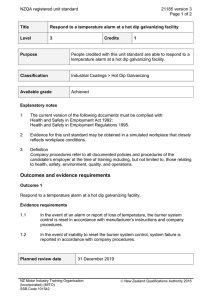 NZQA registered unit standard 21185 version 3  Page 1 of 2