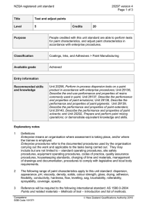 NZQA registered unit standard 20297 version 4  Page 1 of 3