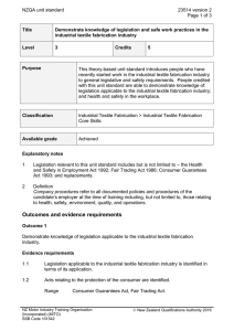 NZQA unit standard 23514 version 2  Page 1 of 3