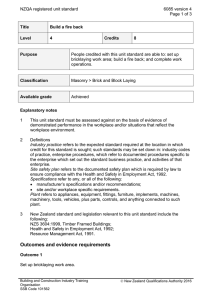 NZQA registered unit standard 6085 version 4  Page 1 of 3