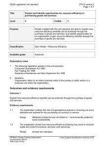 NZQA registered unit standard 27015 version 2  Page 1 of 3