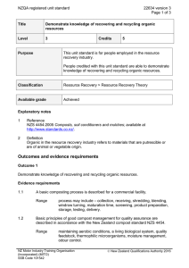 NZQA registered unit standard 22634 version 3  Page 1 of 3