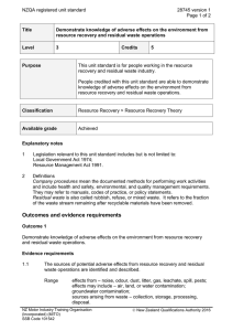 NZQA registered unit standard 28745 version 1  Page 1 of 2
