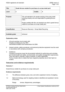 NZQA registered unit standard 22656 version 3  Page 1 of 2