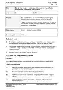 NZQA registered unit standard 28217 version 1  Page 1 of 3
