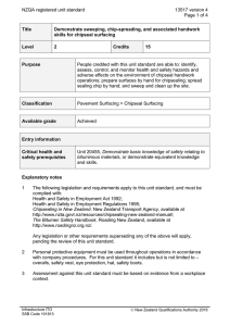 NZQA registered unit standard 13517 version 4  Page 1 of 4