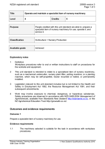 NZQA registered unit standard 20568 version 3  Page 1 of 3