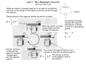 Lab 7:  RLC Resonant Circuits
