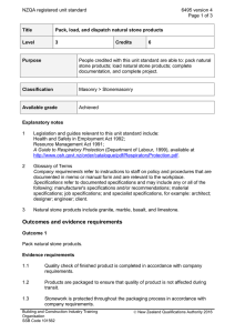 NZQA registered unit standard 6495 version 4  Page 1 of 3