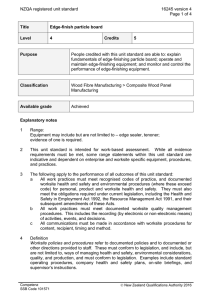 NZQA registered unit standard 16245 version 4  Page 1 of 4