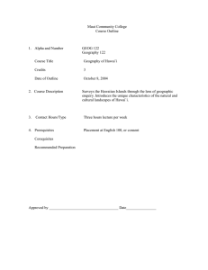 Maui Community College Course Outline  1.  Alpha and Number