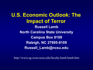U.S. Economic Outlook: The Impact of Terror