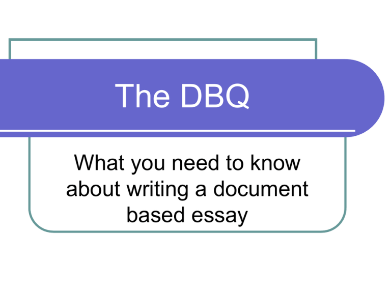 dbq essay heading