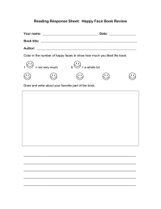Reading Response Sheet:  Happy Face Book Review