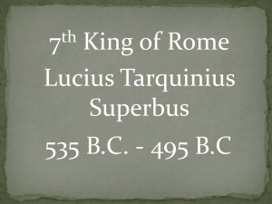 7 King of Rome Lucius Tarquinius Superbus
